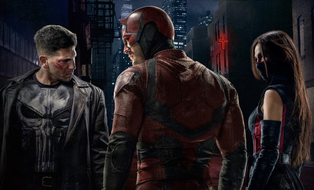 Daredevil, Elektra y Punisher