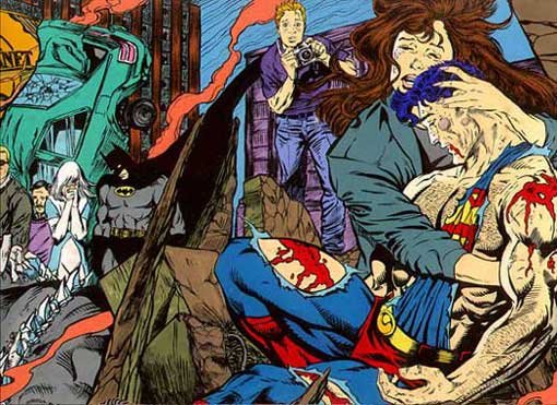 Portada de La muerte de Superman, el arco argumental de 1992