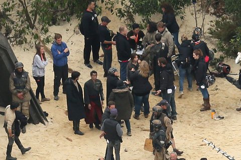 EXCLUSIVE: A downed ship and dead Storm Troopers and Rebels litter a near by lake as filming for Star Wars Rogue One gets underway. Felicity Jones, Donnie Yen, Jonathan Aris, Diego Luna can be seen in costume. Photos taken on September 9th 2015 Ref: SPL1119655 150915 EXCLUSIVE Picture by: James Jenkins / Splash News Splash News and Pictures Los Angeles:310-821-2666 New York:212-619-2666 London:870-934-2666 photodesk@splashnews.com