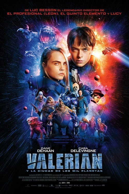 Cartel oficial de Valerian y la ciudad de los mil planetas