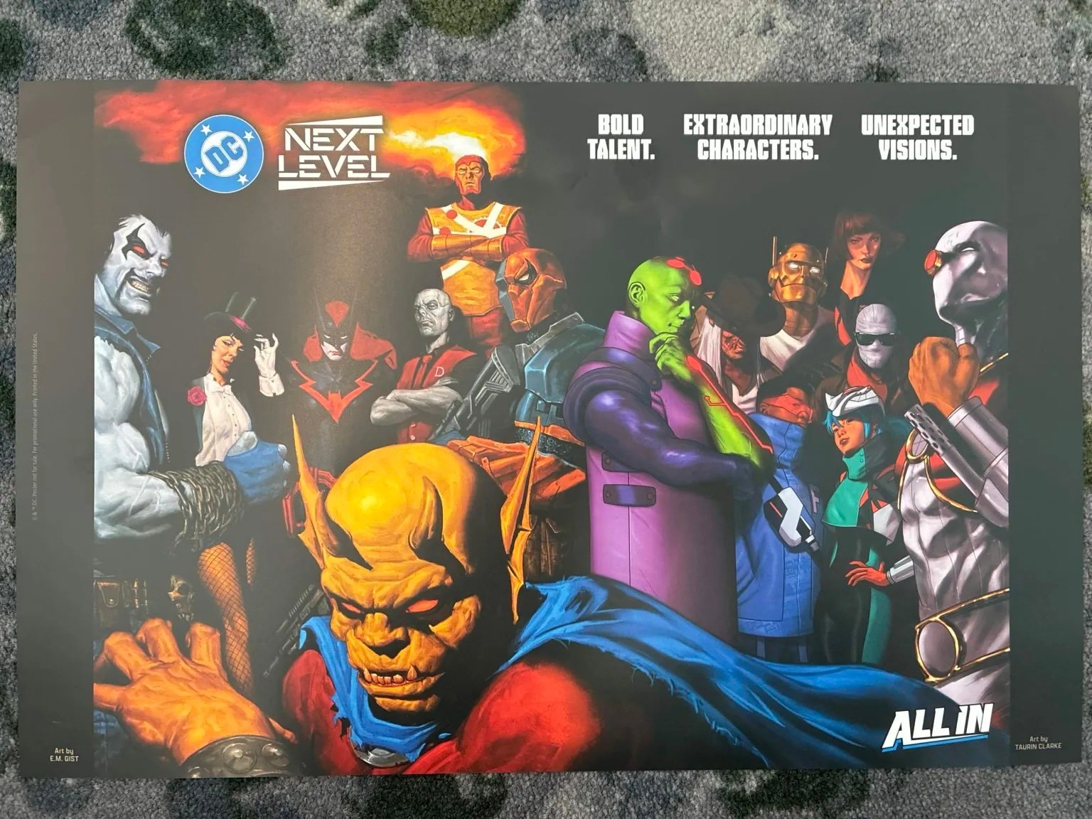 Cartel del panel DC Next Level de DC Comics en la New York Comic Con 2026