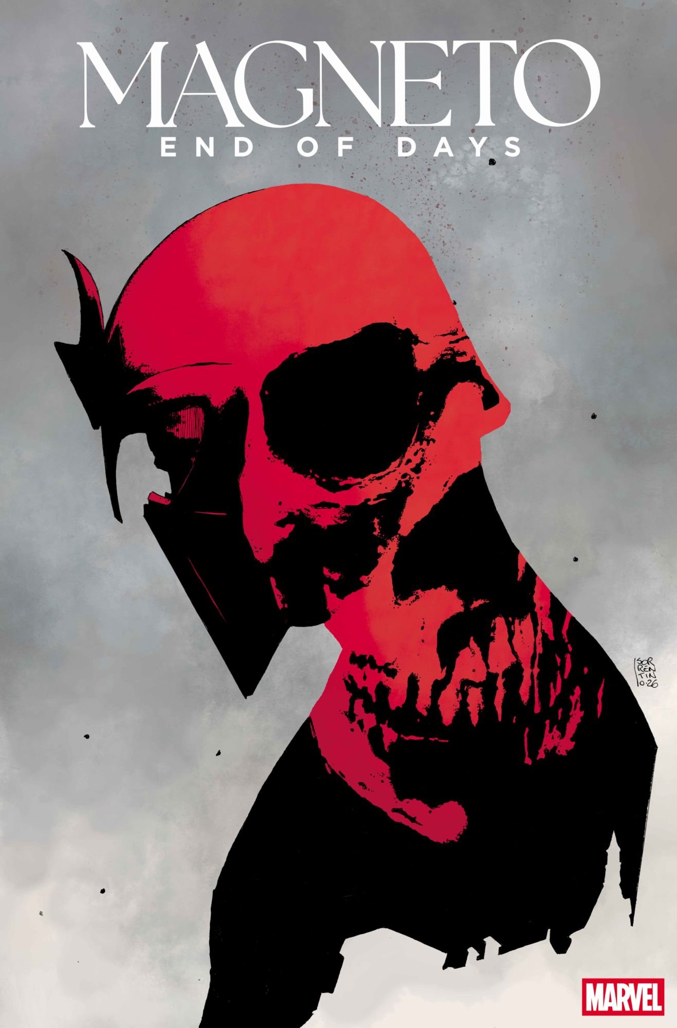 Portada de Andrea Sorrentino para Magneto: End of Days numero 1