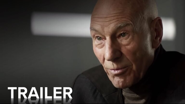 Primer plano de Patrick Stewart como Jean-Luc Picard